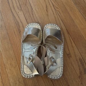 Zara Kids Metallic Gold Sandals